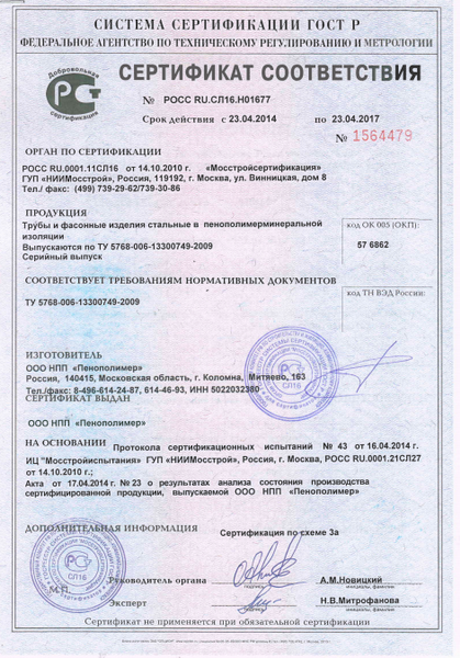 Сертификат Профизол Сертификат Профизол